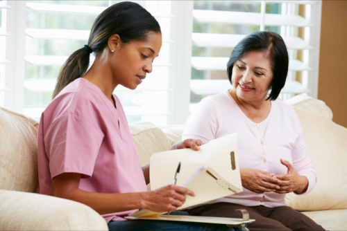 nurse assessing patient